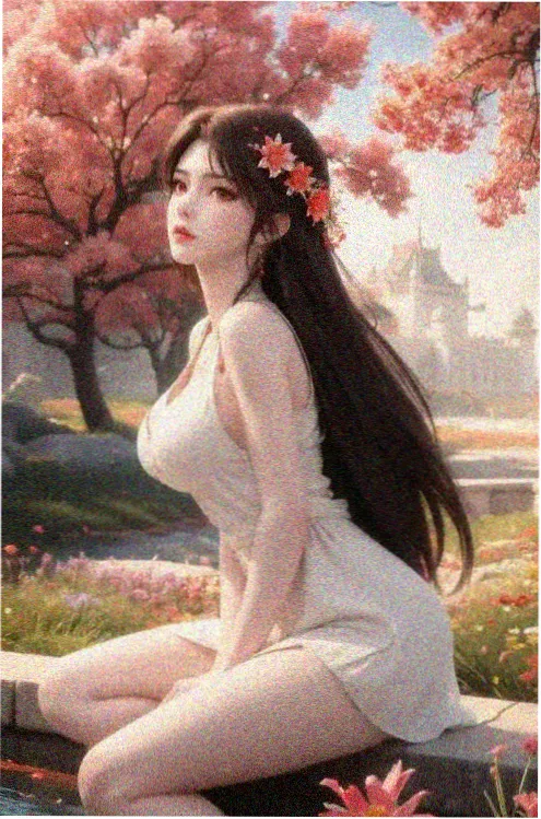 动漫女性角色李慕婉雪夜造型